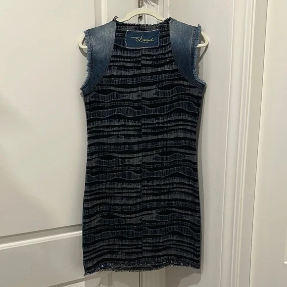Desigual Denim Dress with Stud Details - Picture 2 of 5